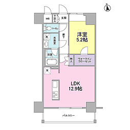VANTAGEHASUNE 1LDKの間取図画像