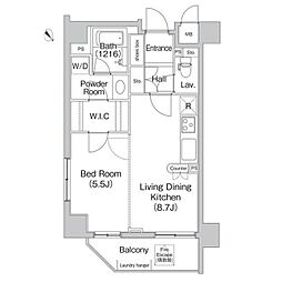 COMFORIA代々木上原 1LDKの間取図画像