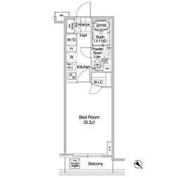 COMFORIA蒲田 1Kの間取図画像
