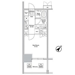 コンフォリア渋谷ウエスト 1Kの間取図画像