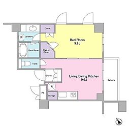 ランテンヌ四谷 1LDKの間取図画像