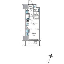 ルフォンプログレ渋谷ヒルトップ 1DKの間取図画像