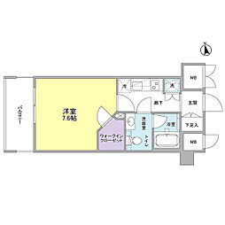VANTAGEHASUNE 1Kの間取図画像