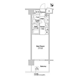 コンフォリア南砂町 1Kの間取図画像
