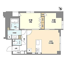 LaSante五反田 2LDKの間取図画像