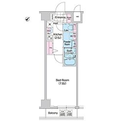 COMFORIA森下WEST 1Kの間取図画像