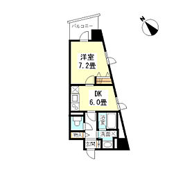 TKフラッツ渋谷 1DKの間取図画像