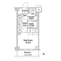 COMFORIA駒場 1Kの間取図画像