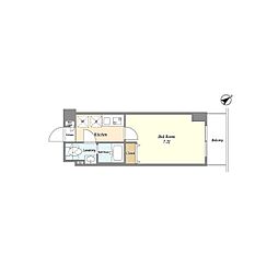 アルファコート青砥 1Kの間取図画像