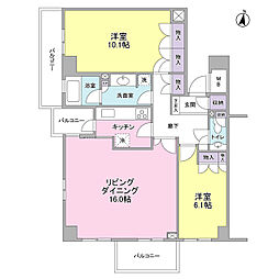 K'S新中野 2LDKの間取図画像