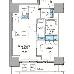 ルフォンリヴェント西巣鴨 1LDKの間取図画像