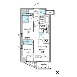 江戸川区西瑞江4丁目マンション 2LDKの間取図画像