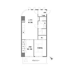 アルモニコンフォール 2LDKの間取図画像