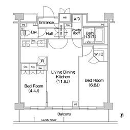 COMFORIA駒場 2LDKの間取図画像
