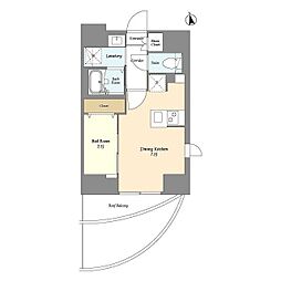 Villa Crest Higashi Ueno 1DKの間取図画像