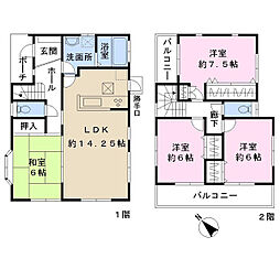 戸建 千葉市若葉区加曽利町 4LDKの間取り