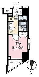 文京春日プラッツ 1Kの間取図画像