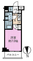 MAKESDesign大井町 1Kの間取図画像