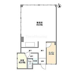 二葉ビル 2Kの間取図画像