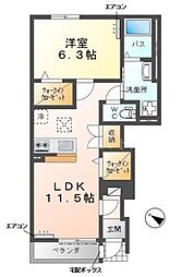ＫＡＫＩＮＯＫＩ　ＴＥＲＲＡＣＥ 1階1LDKの間取り