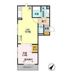 ルシール 1LDKの間取図画像