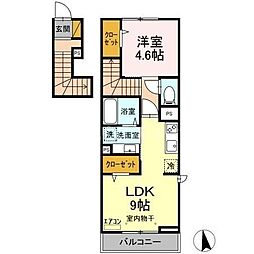 ウィンドウウィンド 1LDKの間取図画像