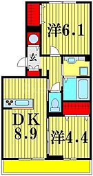 アネシス 2LDKの間取図画像