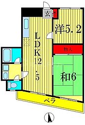 紀伊国屋マンション 2LDKの間取図画像