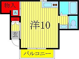 ハイツ・クオーレ ワンルームの間取図画像