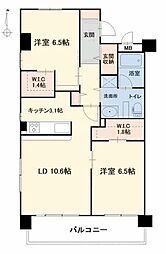 オアシスG 2LDKの間取図画像