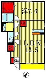クリアシーズンズC 1LDKの間取図画像