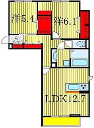 ハイピクチャーE 2LDKの間取図画像