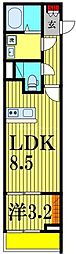 メゾン・ドゥ・アッシュ柏の葉 1LDKの間取図画像