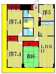 ヒルフォレスト南流山 4LDKの間取図画像