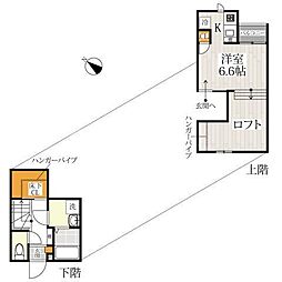 CB八潮ノーチェ ワンルームの間取図画像