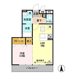 イースト・コート 1LDKの間取図画像