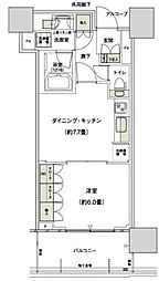 パークシティ柏の葉キャンパスザ・ゲートタワーウエスト 1DKの間取図画像