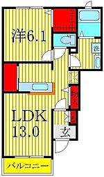 ファウスト 1LDKの間取図画像