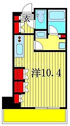 パークアクシス柏の葉 ワンルームの間取図画像