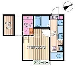 ラルーチェ 1Kの間取図画像