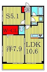 フォレストタウン 2LDKの間取図画像