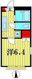 イー・シティ2 1Kの間取図画像