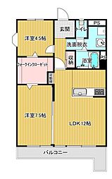 サンクリエート日辨 2LDKの間取図画像