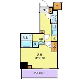 クレヴィスタ横浜矢向 6階1Kの間取り