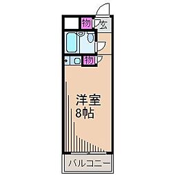 セザール第三日吉 ワンルームの間取図画像