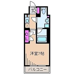 NL武蔵小杉レジデンス 1Kの間取図画像