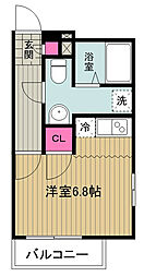 リブリ・平間 ワンルームの間取図画像