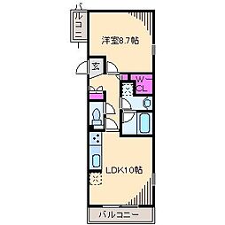 Coted'Or 1LDKの間取図画像