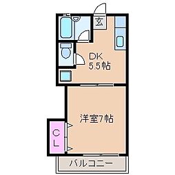 エスポワール2 1DKの間取図画像