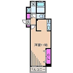 FLEURM ワンルームの間取図画像